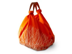 Baumwolltasche Furoshiki Tsuru, Orange, 100 Cm -Haushaltsprodukte Geschäft baumwolltasche furoshiki tsuru orange 100 cm 1