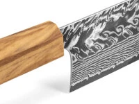 Damastmesser Nakiri 165 SG2, 63 Lagen, Olive 5 Damastmesser Nakiri 165 SG2, 63 Lagen, Olive – Bild 5