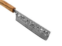 Damastmesser Nakiri 165 SG2, 63 Lagen, Olive 7 Damastmesser Nakiri 165 SG2, 63 Lagen, Olive – Bild 7