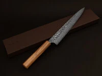 Damastmesser Sujihiki 270 SG2, 63 Lagen, Olive 9 Damastmesser Sujihiki 270 SG2, 63 Lagen, Olive – Bild 9