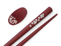 Essstäbchen Set Mit Ablage Sakura, Purple Heart -Haushaltsprodukte Geschäft essstaebchen set mit ablage sakura purple heart 1