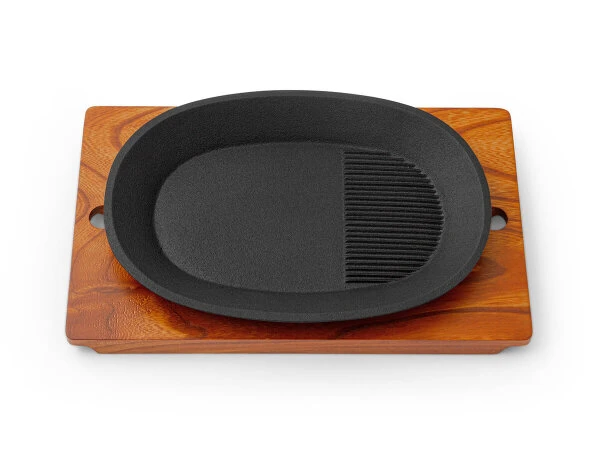 Gusseisen Grillpfanne Oval 8 Gusseisen Grillpfanne Oval – Bild 8