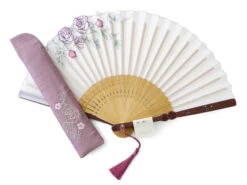 Handfächer Rozugade, Weiß -Haushaltsprodukte Geschäft handfaecher rozugade weiss 1