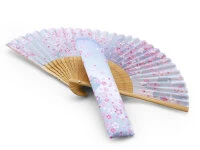 Handfächer Sakura Fubuki, Kirschblüte Blau 3 Handfächer Sakura Fubuki, Kirschblüte Blau – Bild 3