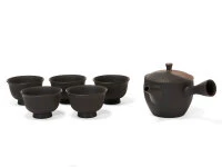 Japanisches Teeservice, 6-teilig, Kyusu Tokoname Sendan Kaku 3 Japanisches Teeservice, 6-teilig, Kyusu Tokoname Sendan Kaku – Bild 3