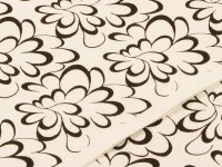 Japanpapier Chiyogami, Blütenkalligrafie Schwarz/weiß