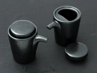 Sojasoßenkännchen, Porzellan Schwarz 7 Sojasoßenkännchen, Porzellan Schwarz – Bild 7