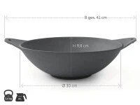 Wok Pfanne Gusseisen NakedPan, Ø 30 Cm, OIGEN 5 Wok Pfanne Gusseisen NakedPan, Ø 30 Cm, OIGEN – Bild 5